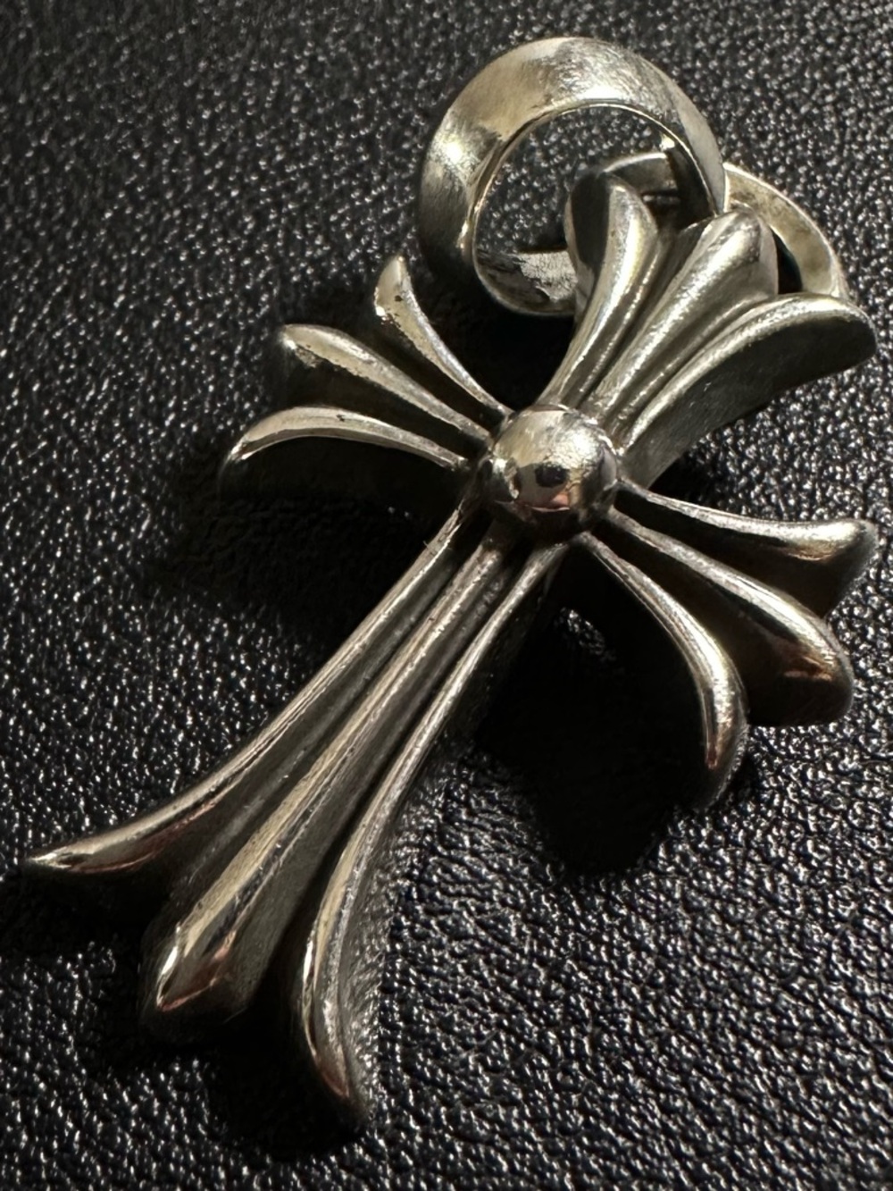 Chrome Hearts Small Cross Bale Pendant 925 Sterling Silver 13.5g